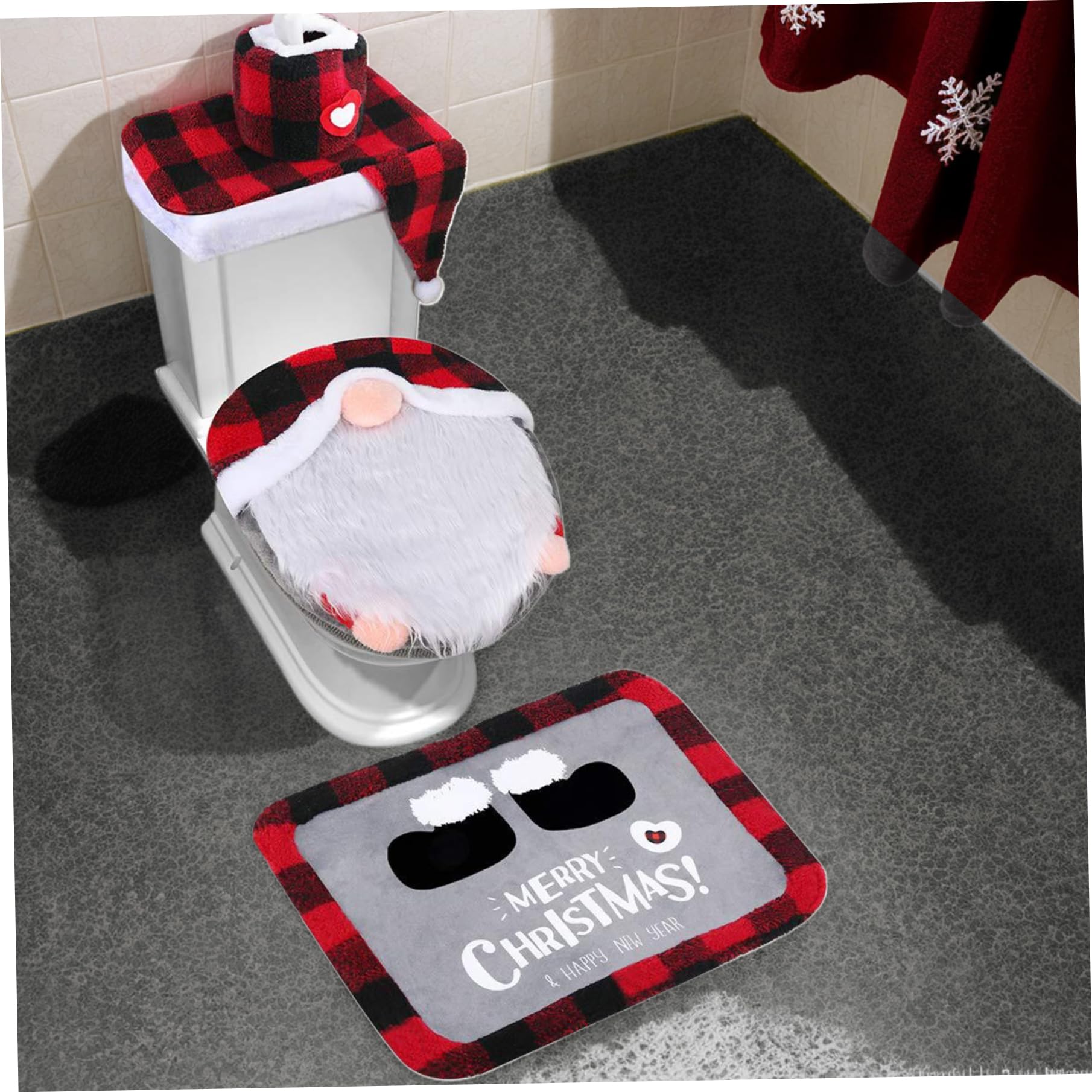 Ensemble de bain de Noël facile à nettoyer pour éviter l'humidité