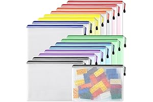 EOOUT 16pcs Mesh Zipper Pouch, Puzzles, Board Game Storage Bags for Organizing