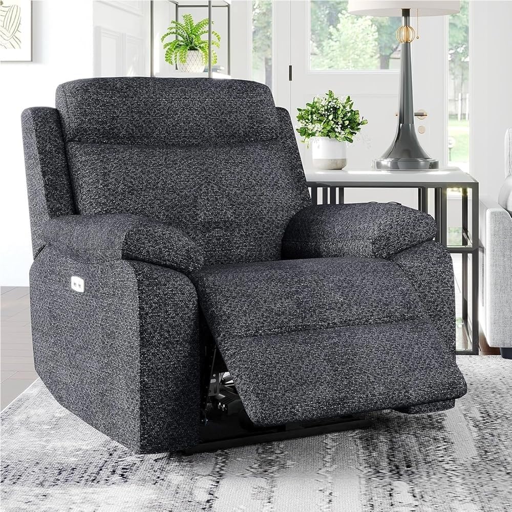 Fabric Electric Lift Recliner Chair with Adjustable Headrest Armrest Reclining Sofa for Adults Home Theater Seating