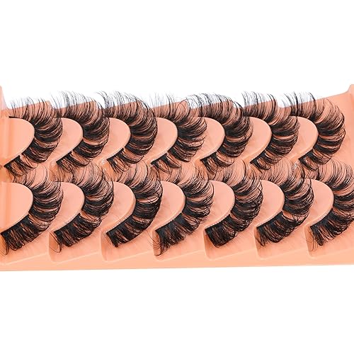 Miniatura 7 de Pestañas postizas de visón natural, esponjosas y rizadas en D, pestañas postizas de volumen 6D, pestañas de ojo de gato, pestañas postizas rizadas