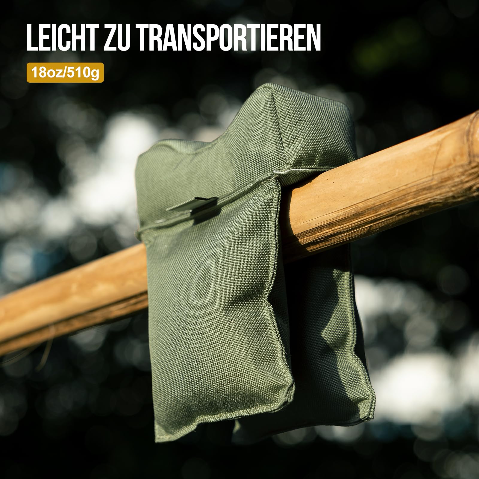 OneTigris Waffenauflage, Befüllte Vorderschaftauflage, Jagd-Ruhetasche Gewehrauflage für Outdoor Jagd, Schießstand, Schießsport Zielschießen Üben