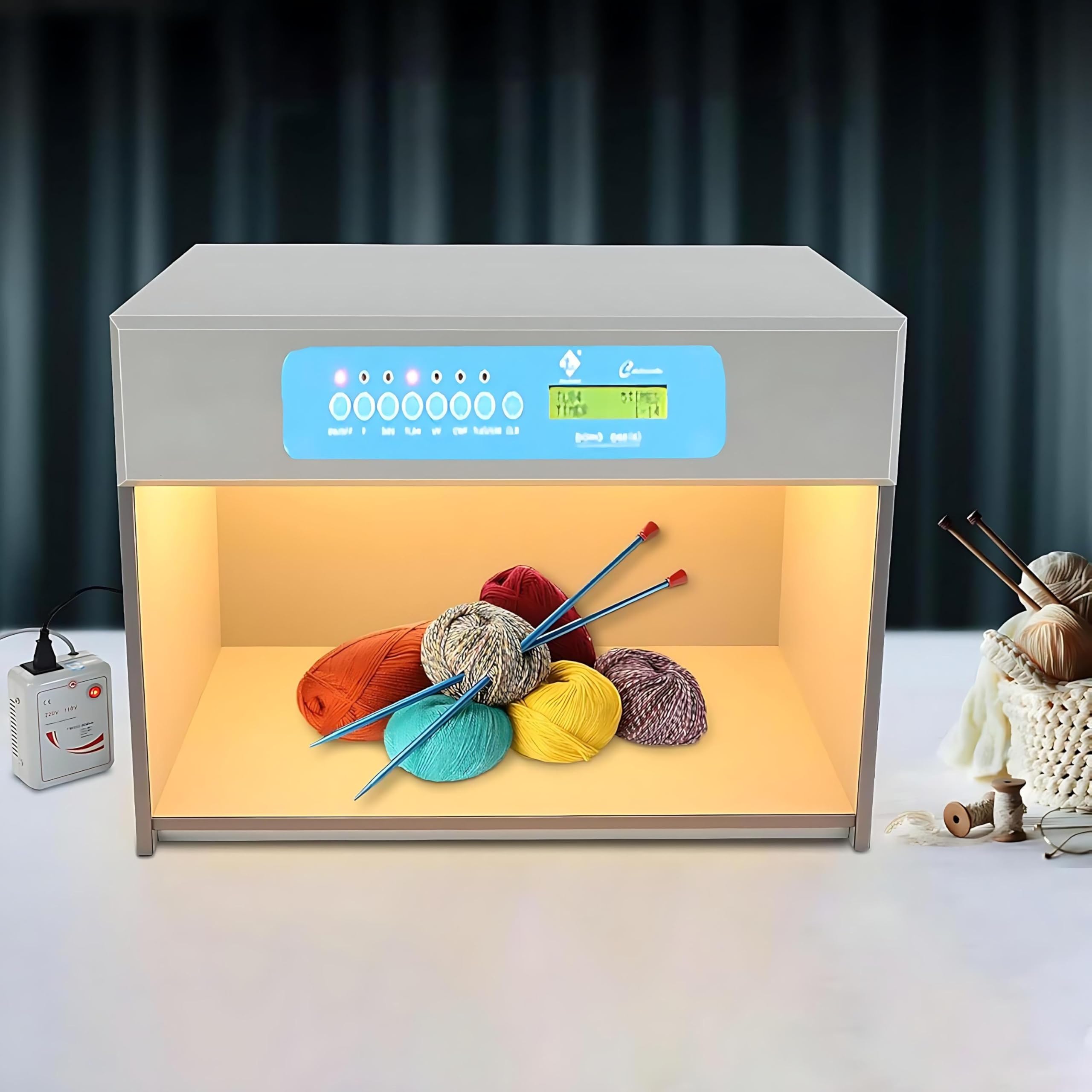 Cabine D'Observation ColoriméTrique Professionnelle avec 6 Sources Lumineuses (D65, Tl84, F/A, UV, Cwf, U30) pour L'Industrie Textile, CéRamique, Cuir, Plasturgie et Impression