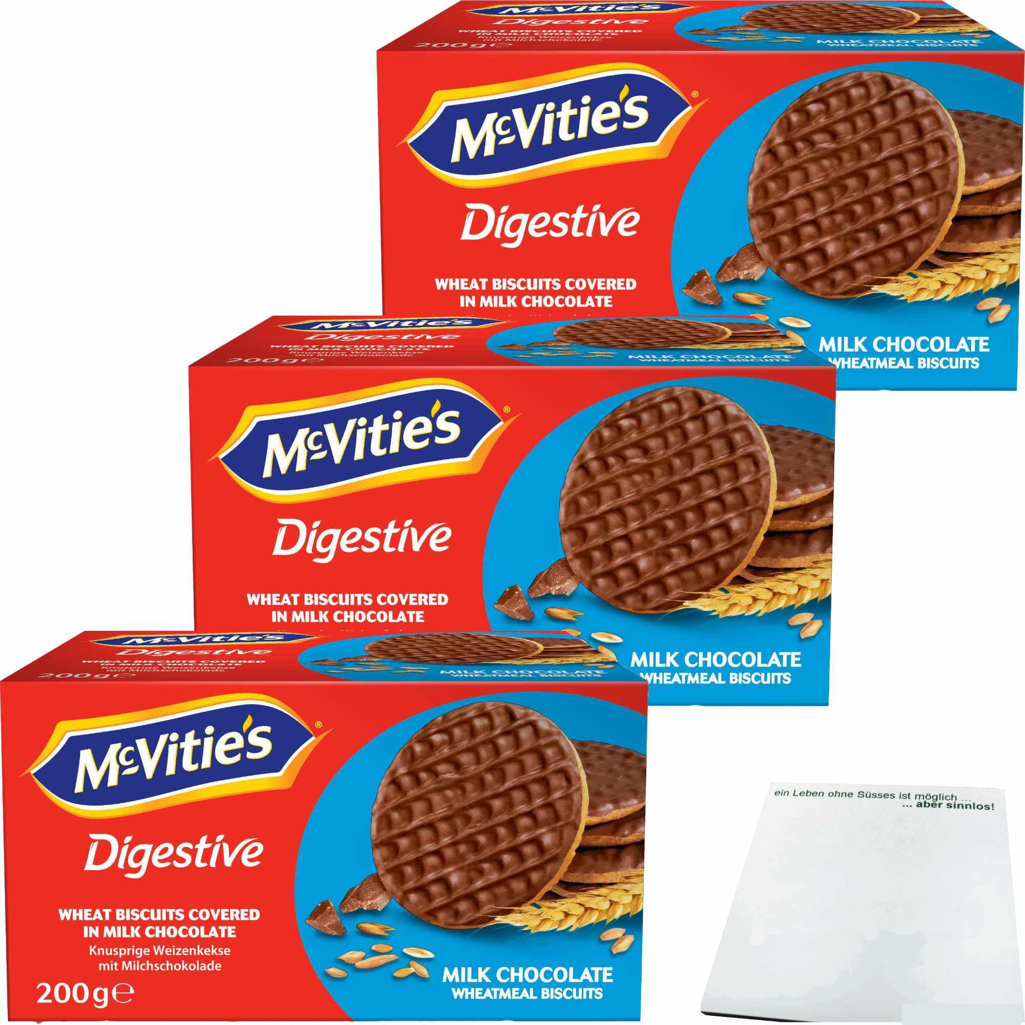 McVitie's Digestive Milk Chocolate 3er Pack Bundle + usy Block
