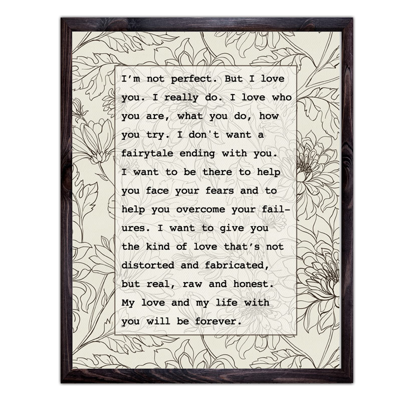 Anniversary Gifts for Couple Wife Romantic above/over Bed for Couples, I Love You Quotes Art Prints, 8x10in Pictures, Unframed, Wedding Anniversary Gift for Her Him