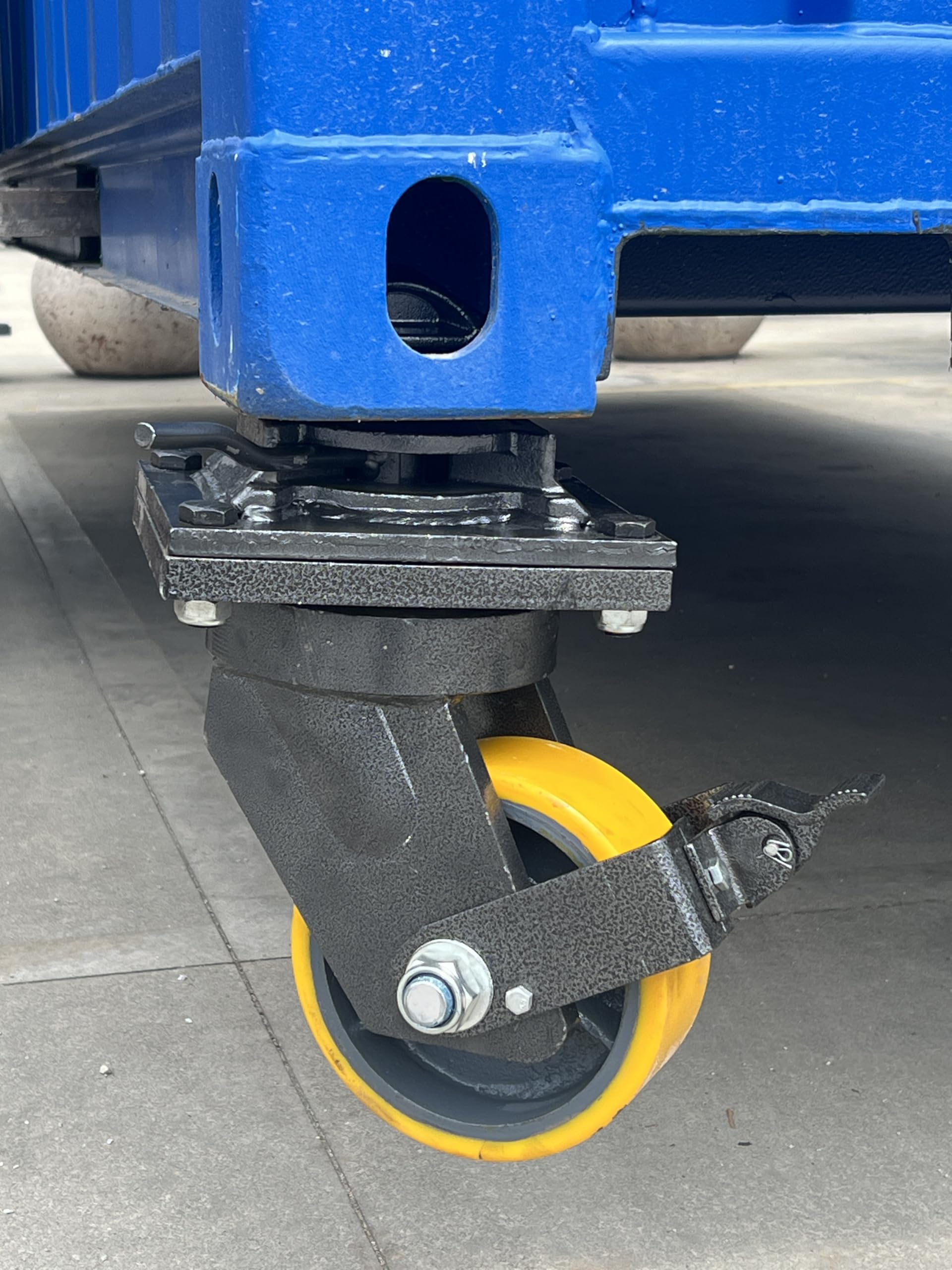 Set Di 4 Ruote Girevoli Con Gambo Filettato Da 7,6 Cm, Ruote Girevoli Con Stelo UNC Da 3/8"-16" X 1", Ruote Industriali Con Doppia Ruota Di Sicurezza Per Mobili E Carrelli - Foto 5