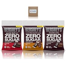 Sugar Free Candy Sugar Free Chocolate Variety Pack - Hershy Special Dark, Hershey Milk Chocolate, and Hershy Caramel | Zero Sugar | 3 Ounce Bags 3 Pack - Ships in an AromatikTM damage proof box