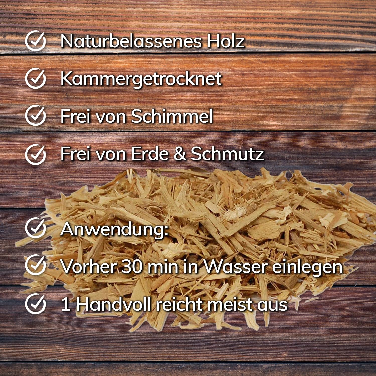 Landree® Starter Set Räucherschnitzel Kirsche, Apfel, Akazie, Buche, 4X 2 Liter für Smoker und Grill direkt vom BBQ-Holzhof