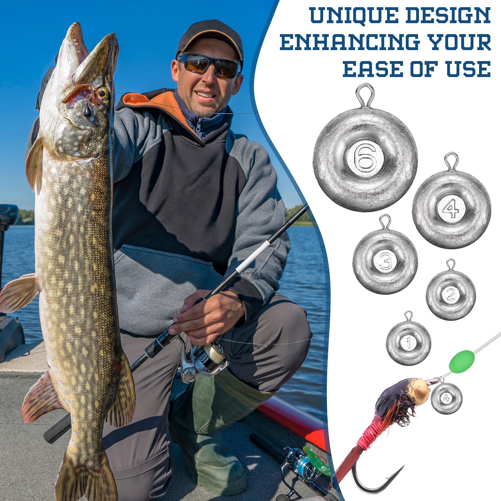 36 piezas de discos de pesca, pesas, plomos de disco, plomos de pesca, pesas, para agua salada, pesca de gato, pesca de arrastre, aparejos de surf