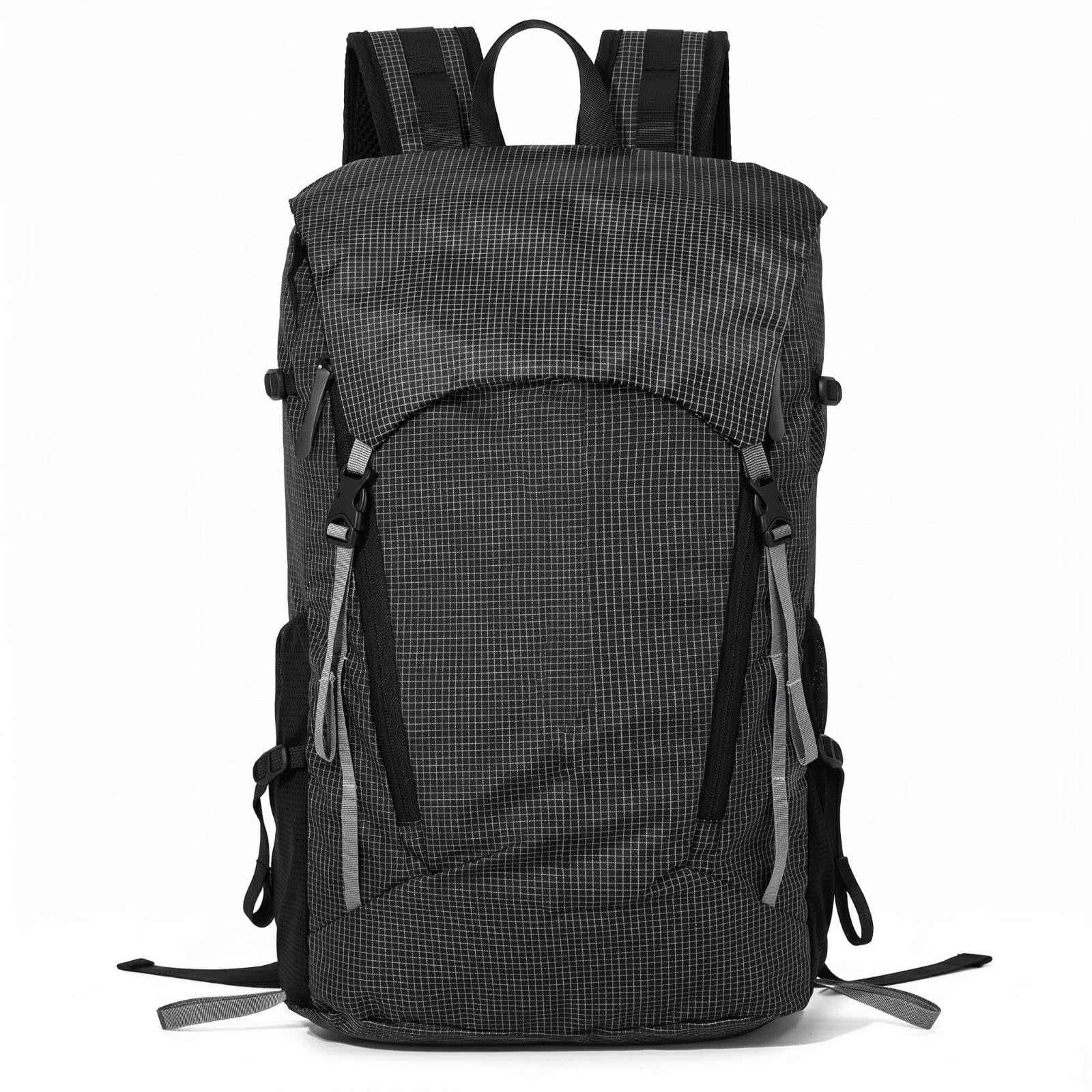 Lightweight Hiking Backpack Breathable Mesh Hiking Backpack Padded Straps Daypack for Short Trips Black-picture-34