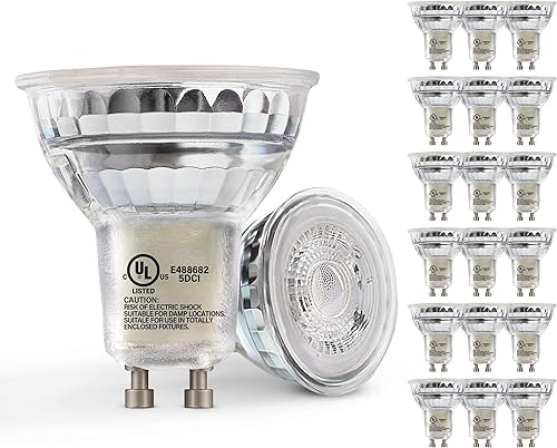 MASTERY MART Bombillas LED GU10 regulables, bombilla LED Mr16, bombillas halógenas de 50 vatios equivalentes a 2700 K, blanco suave de 5.5 W,