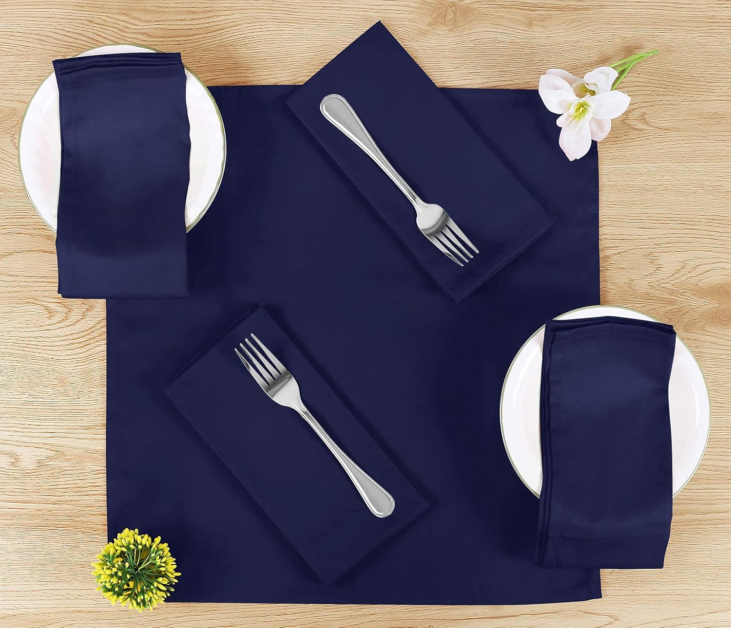 Utopia Kitchen Cloth Napkins, 12 Pack (18 x 18 Inches), Cotton Dinner Napkin (Navy) : Home & Kitchen