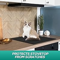 Vista 8 de Alfombrilla de cocina de inducción de silicona resistente al calor, cubierta superior de estufa ignífuga para estufa eléctrica, protector