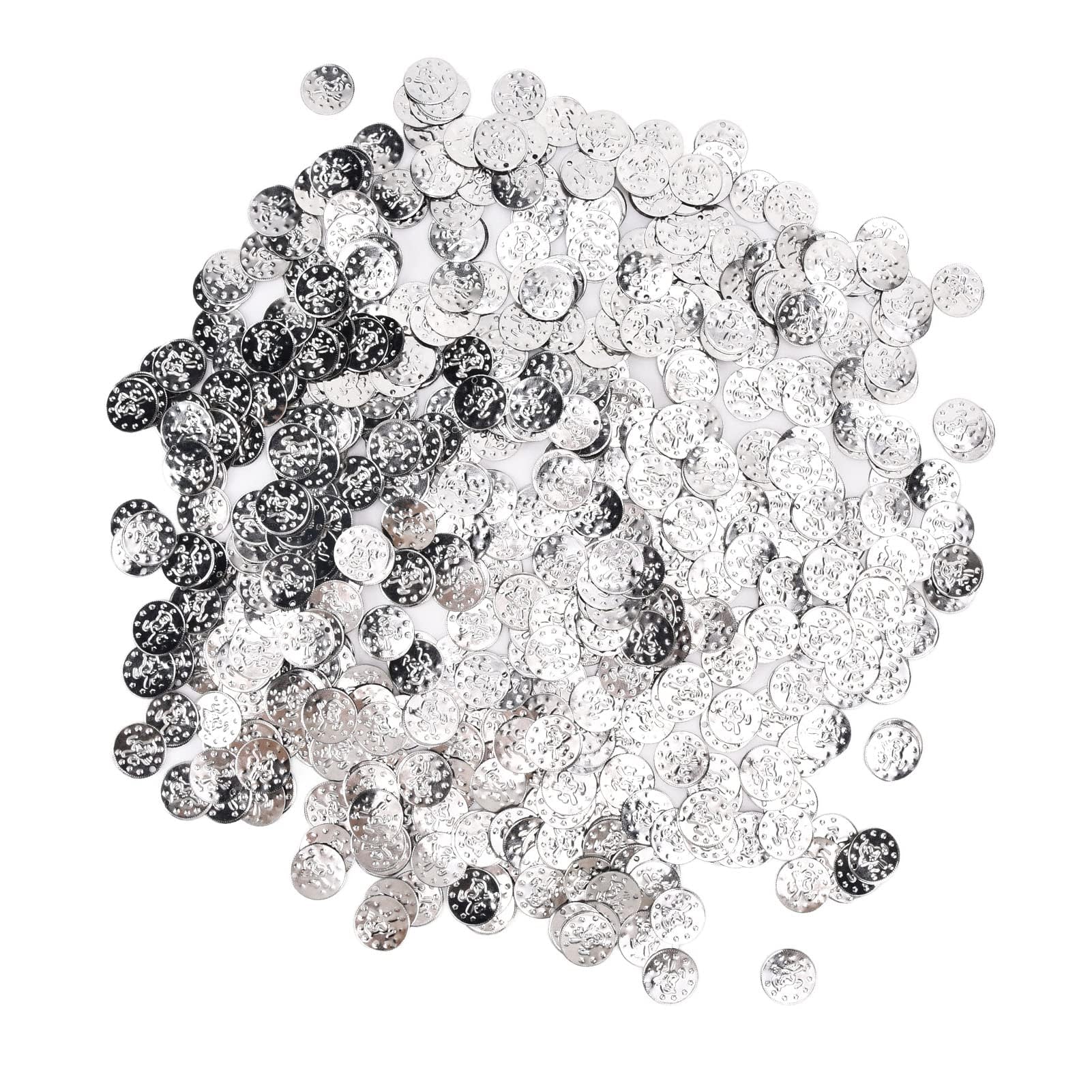 2000pcs Coinss a forma di paillettes tappeto di paillettes, cintura di nappa di danza del ventre dorate, monete di costumi di danza del ventre, accessori per abbigliamento per (Argento (moneta per