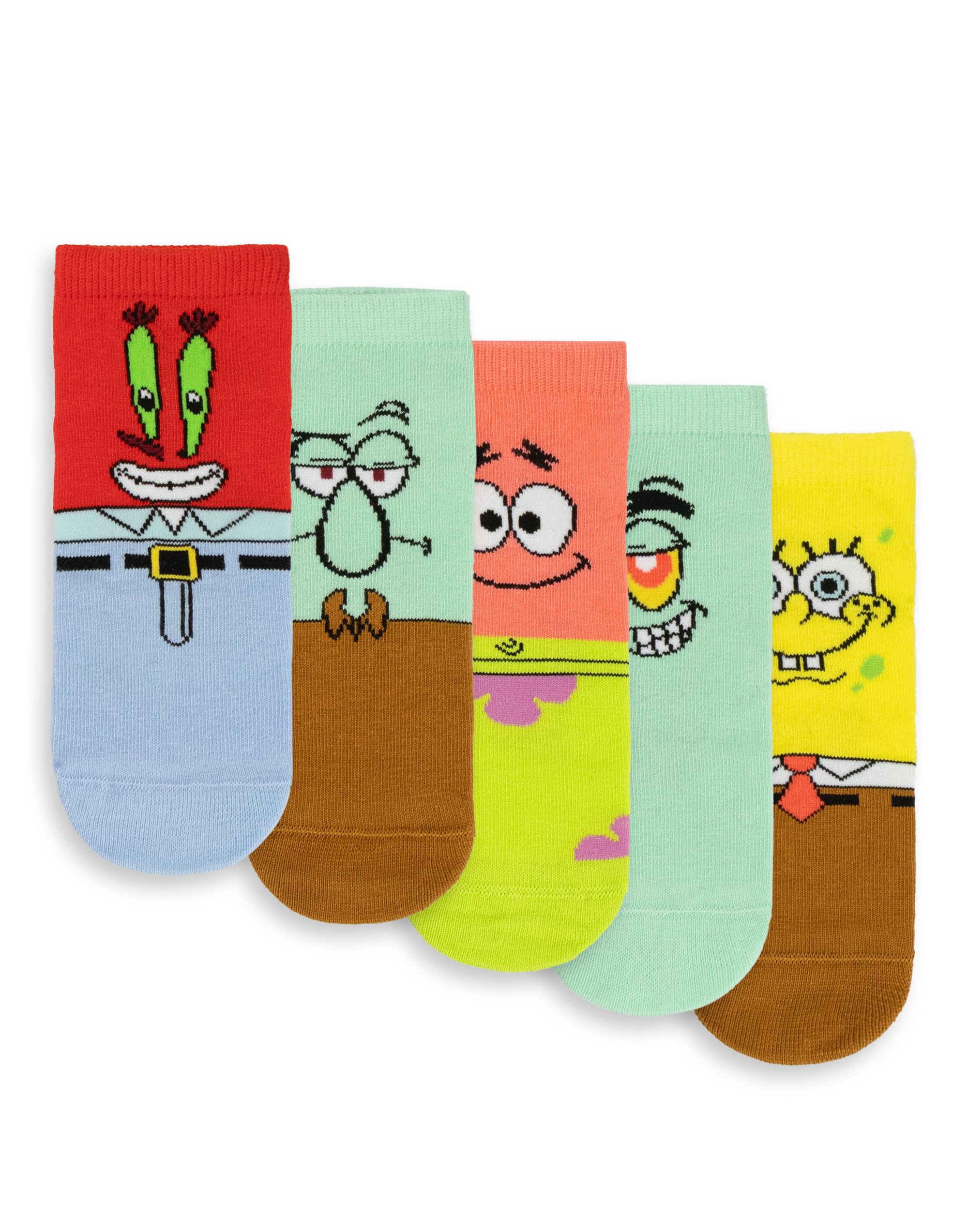 SPONGEBOB SQUAREPANTS Skarpetki 5 Pack Character Buty dla dzieci dziewcząt