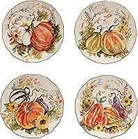 Vista 1 de Certified International Harvest Morning - Platos para ensaladapostre, multicolor, mediano, juego de 4