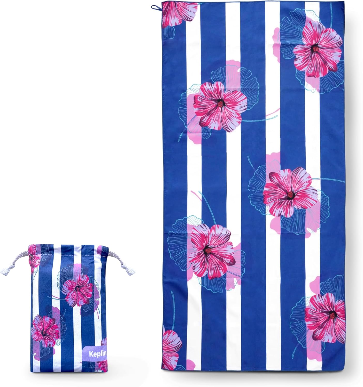 KEPLIN Lightweight Beach Towel Quick Dry, SandFree, Compact