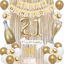 Trgowaul Champagne Gold 21st Birthday Decorations for Her