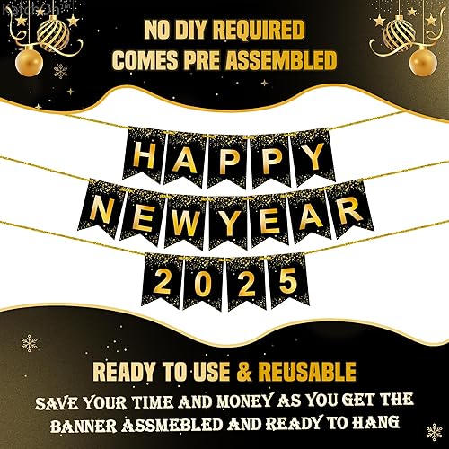 Miniatura 2 de KatchOn, Cartel de feliz año nuevo 2024  Grande de 10 pies  Cartel de feliz año nuevo 2024  Cartel de feliz año nuevo, decoraciones de Año Nuevo