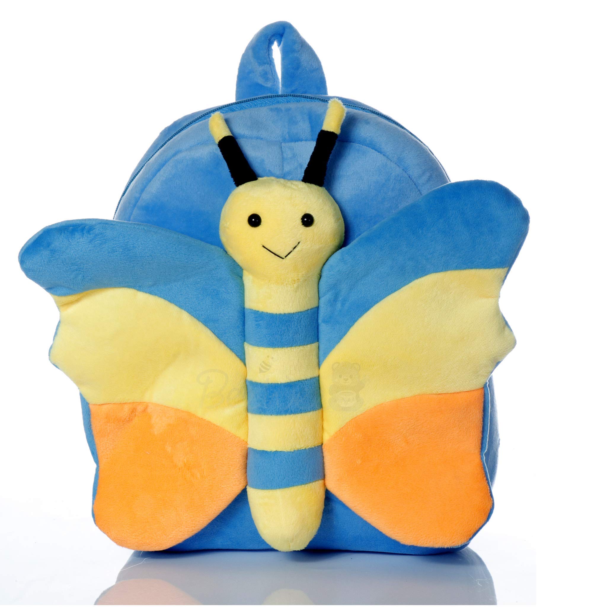 beewee BeeWee® - Soft Bag Butterfly Plush Backpack Stuff Toys School Picnic for Toddler Babies Kids 2 to 6 Years Boys and Girls 30 Cms (Blue)-picture-11