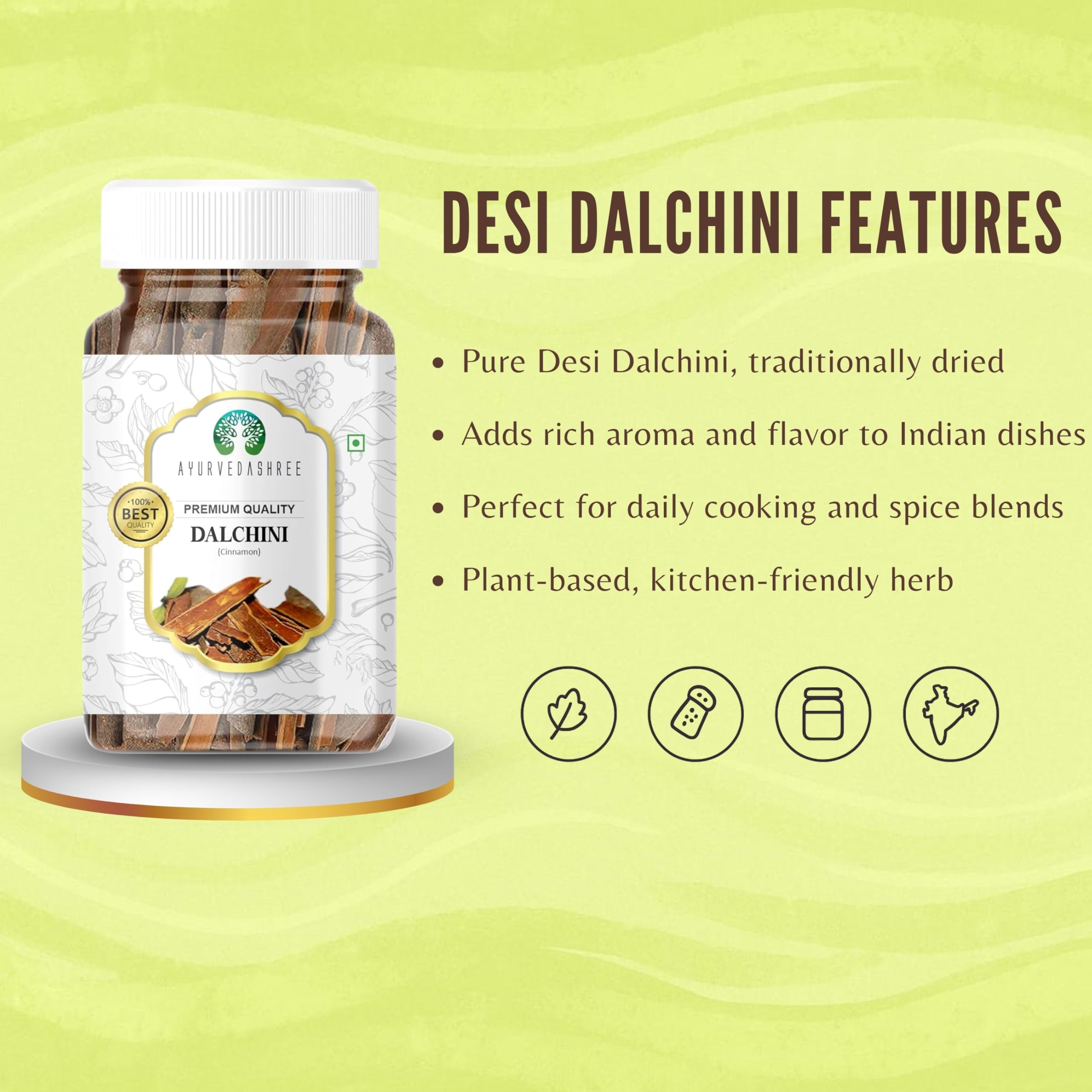Amazon.com : AYURVEDASHREE Cinnamon (Desi Dalchini) 60gm PET Jar | All Natural | Vegan | No Colors | NON-GMO | Cinamon Bark | Dalchini Chhaal : Grocery & Gourmet Food Amazon.com : AYURVEDASHREE Cinnamon (Desi Dalchini) 60gm PET Jar | All Natural | Vegan | No Colors | NON-GMO | Cinamon Bark | Dalchini Chhaal : Grocery & Gourmet Food