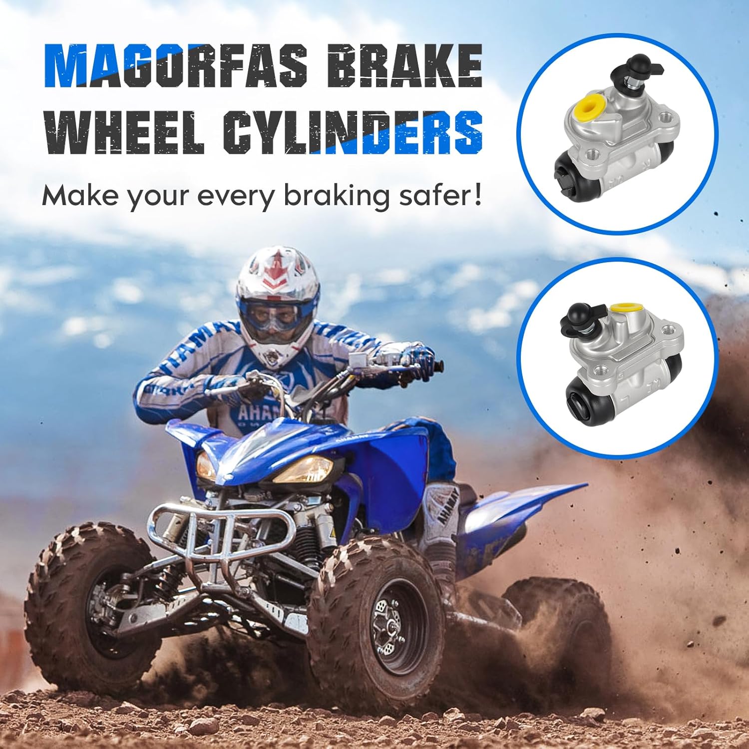 Front Left & Right Brake Wheel Cylinders Fit for Honda Recon 250 TRX250 ES 1997-2020 45370-HM8-B41 45350-HM8-B41 ATV Drum Brakes