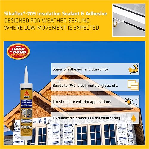 Vista 8 de Sika Sellador y adhesivo de aislamiento flexible, color blanco