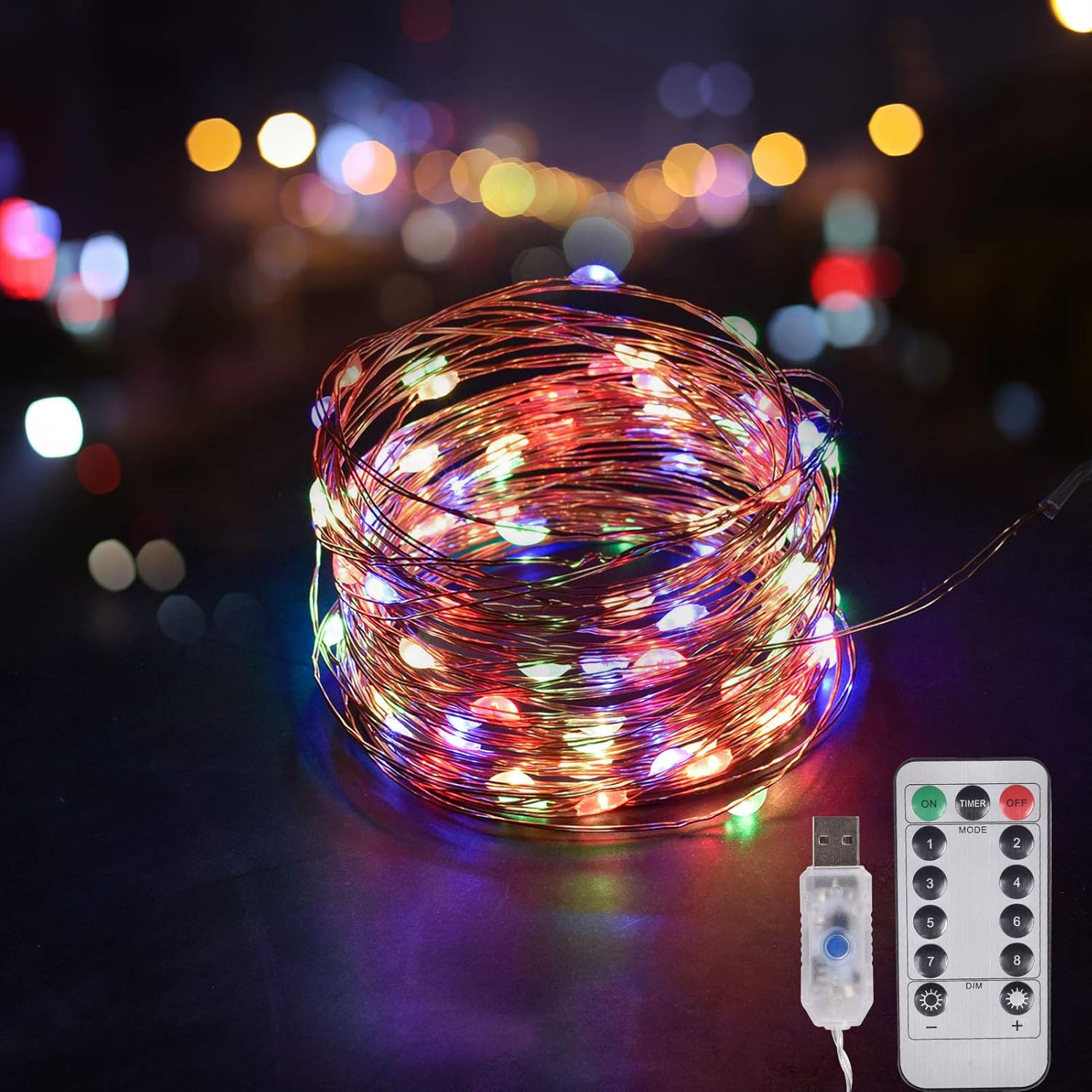 Ubrand 100LED 33ft Fairy Lights USB Plug in, Waterproof Christmas