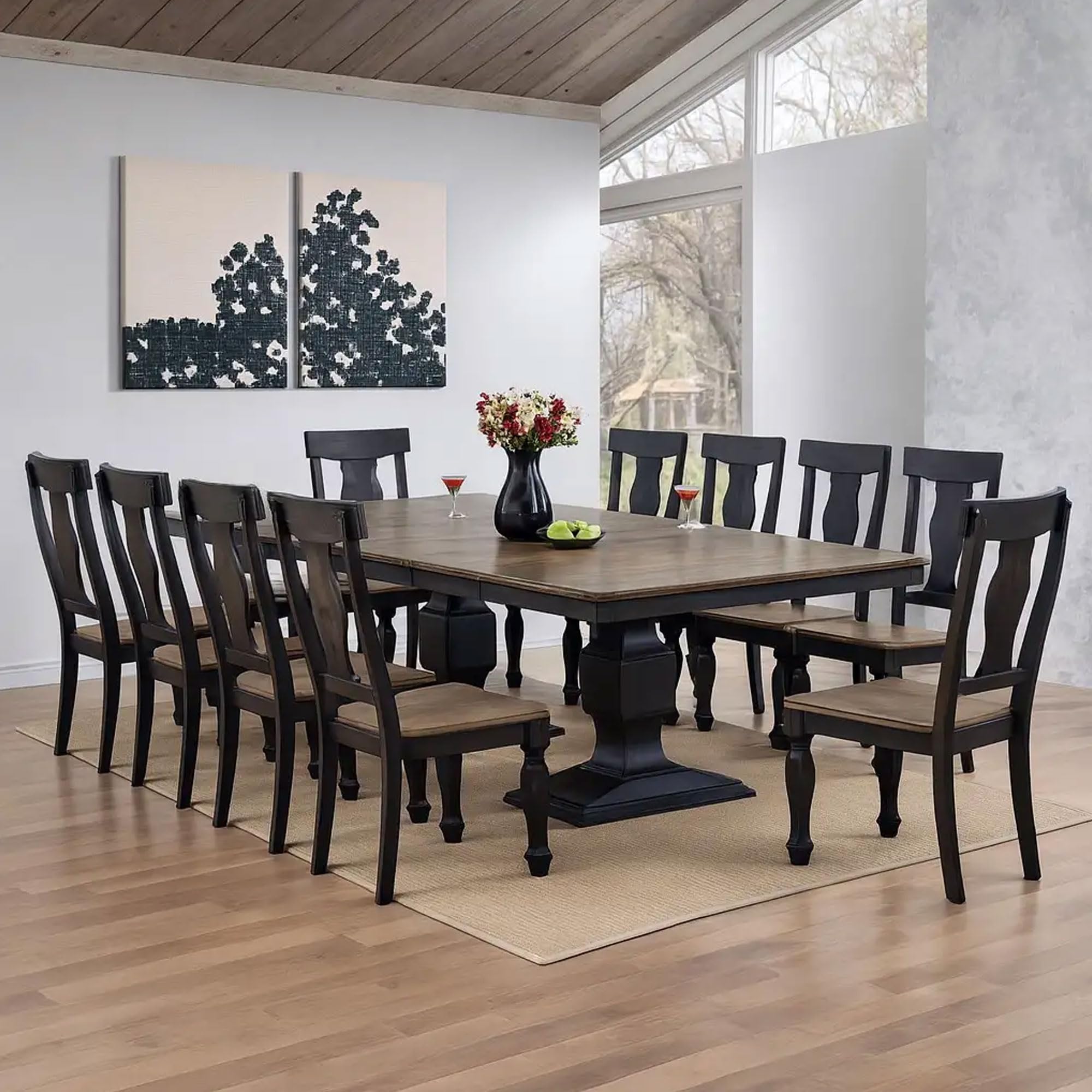 Kings Brand Furniture Alleyton 11-Piece Dining Table Set