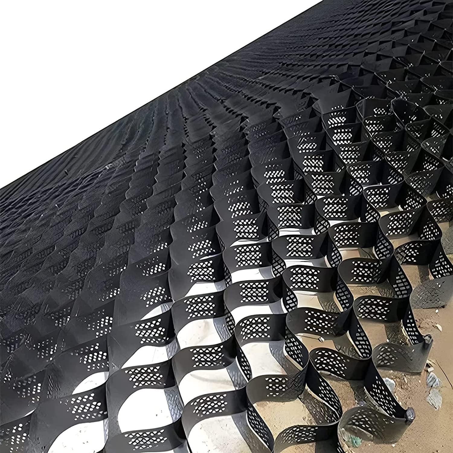 Grille de stabilisation de gravier 2 m x 6 m pour éviter les trous et ornières