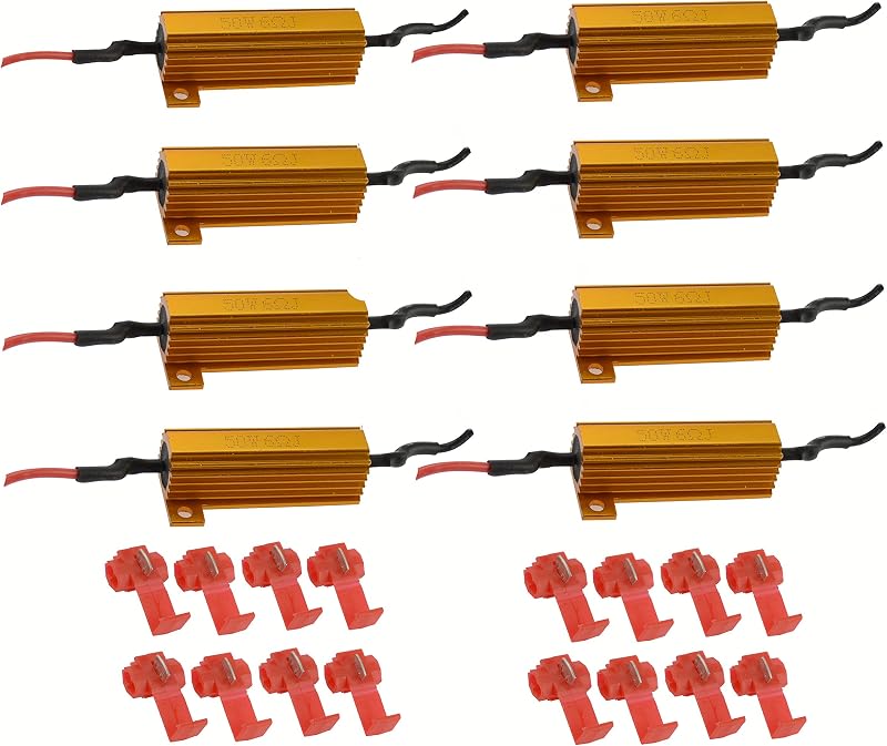 Resistor de carga Innovited 50 W 6 Ω para lâmpadas LED e HID – Kit com 8 unidades