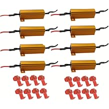 Innovited 8Pcs 50W 6ohm Load Resistors For LED HID Bulb Fast Hyper Flash Turn Signal Blink