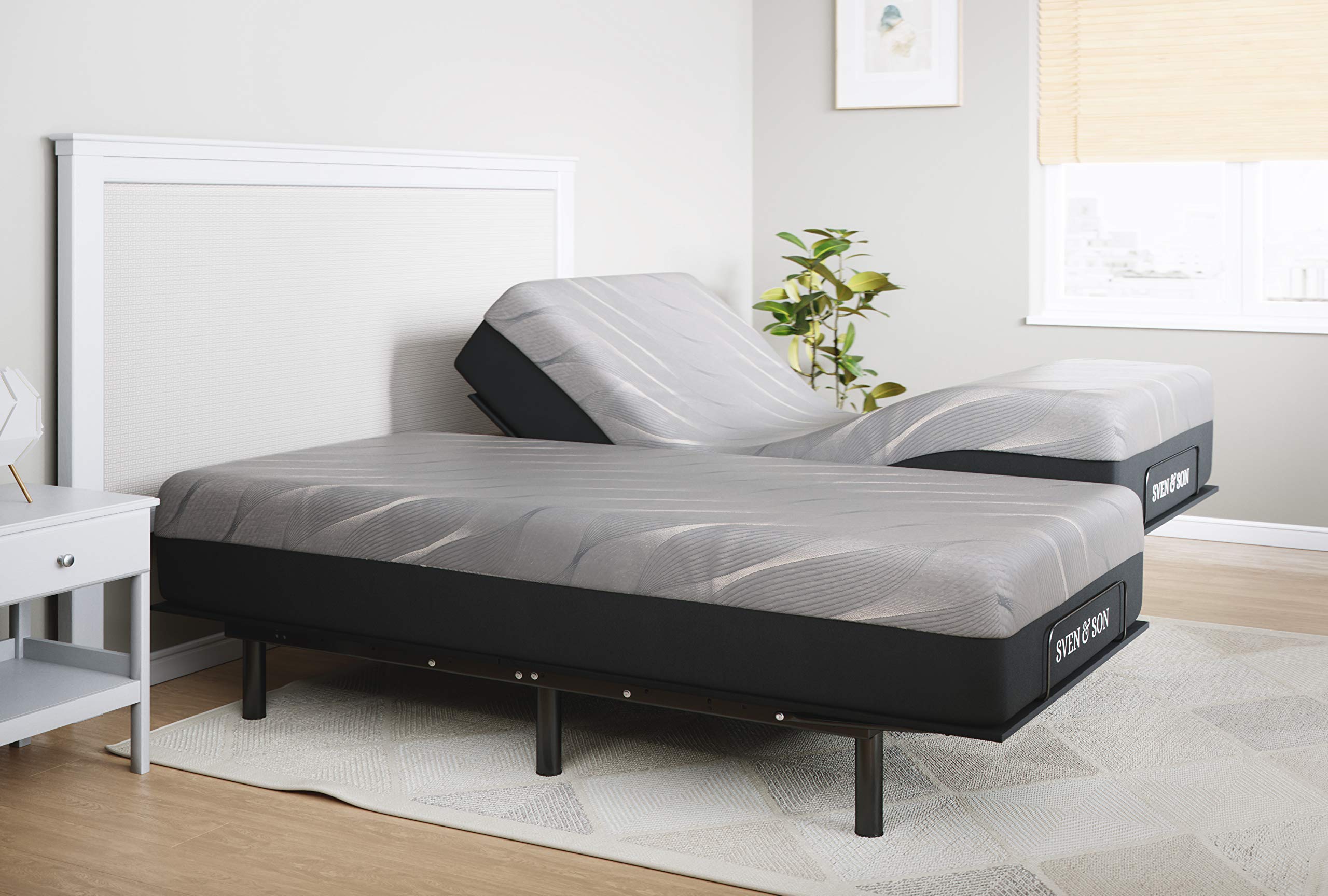 Buy Sven & Son Split King Essential Adjustable Bed Base Frame + 12