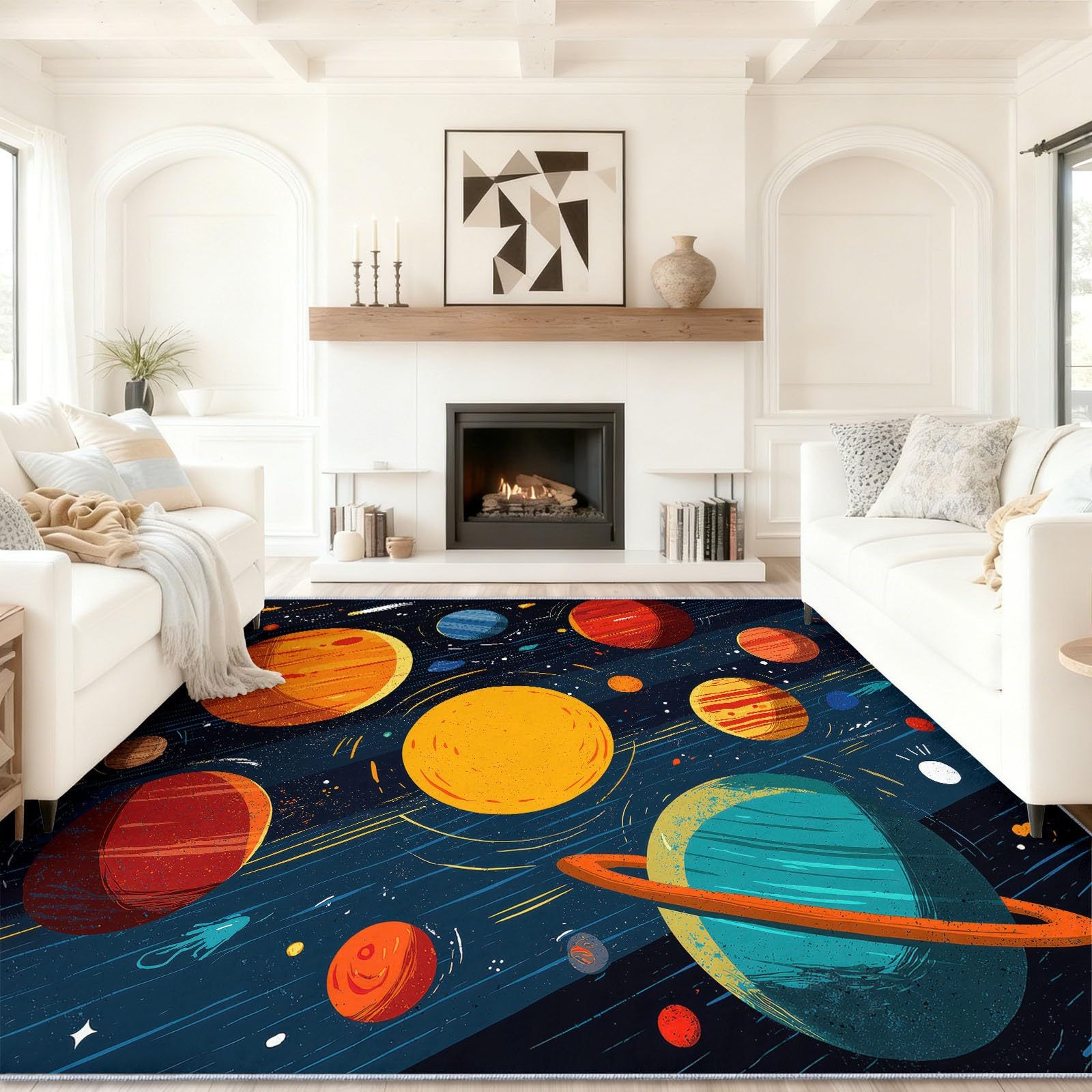 Tapis anti-glisse ne perd pas ses poils 140x200 espace lavable
