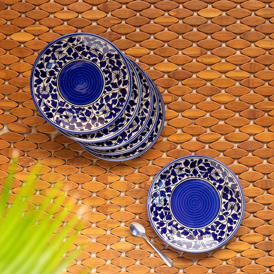 Buy ExclusiveLane Ceramic Quarter Plates/Side Plates for Snacks Plates