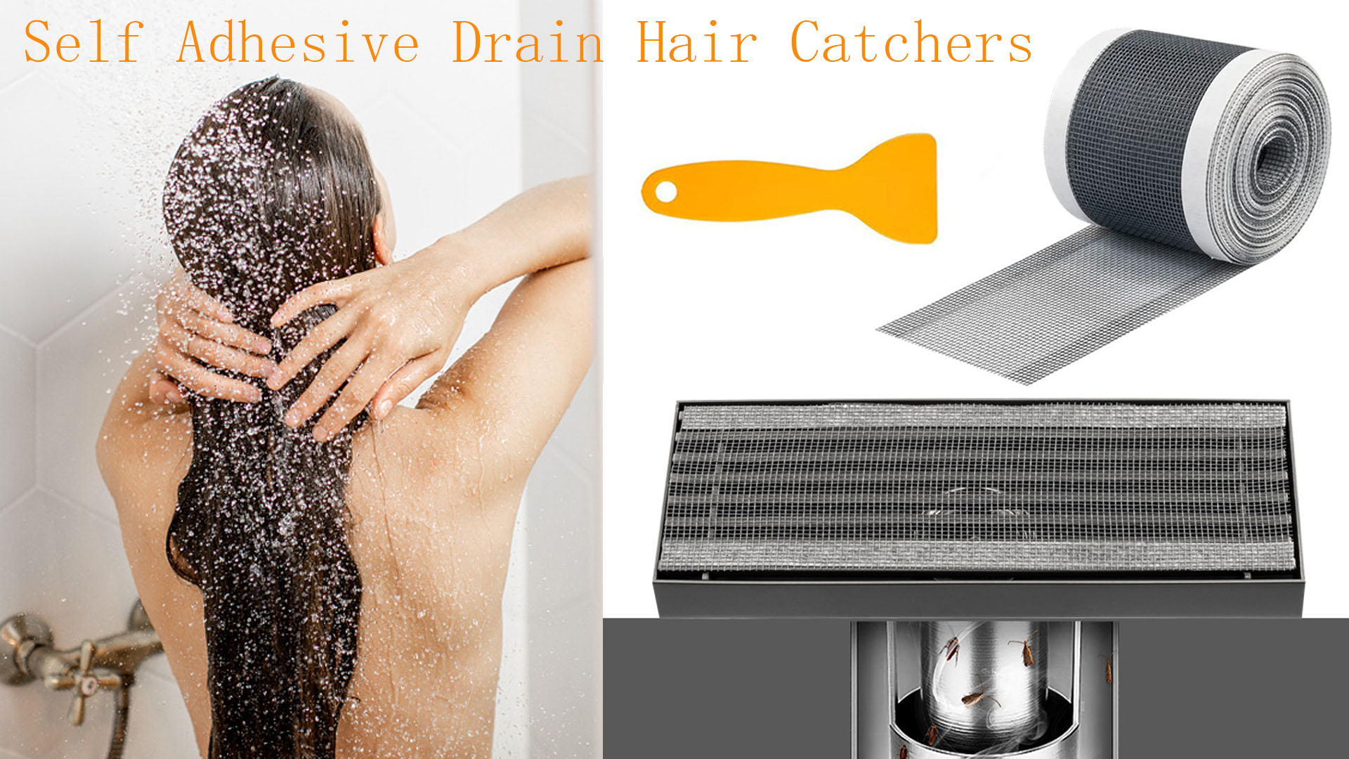 Filtro Capelli Doccia Usa E Getta - 10m X 7cm, Adesivo A Rete, Con Pala, Per Scarichi - Foto 9