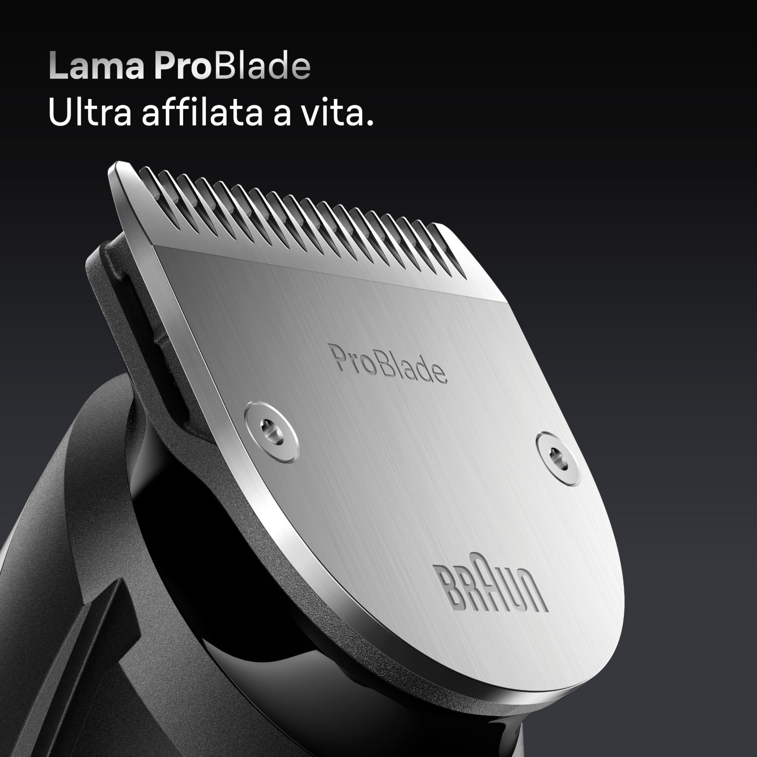 Braun Regolabarba Uomo Series 7, +7 Strumenti da Barbiere, Lama Problade Affilata a Vita, Fino a 120 Minuti di Autonomia, Impermeabile, Selettore di Precisione con 40 Lughezze e Blocco, Bt7525, Grigio