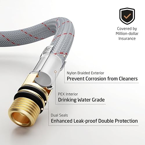 Miniatura 7 de KES Grifos de baño negros con drenaje (con desbordamiento), grifo de lavabo de baño de 1 agujero o 3 agujeros, grifo de tocador de lavabo con manija