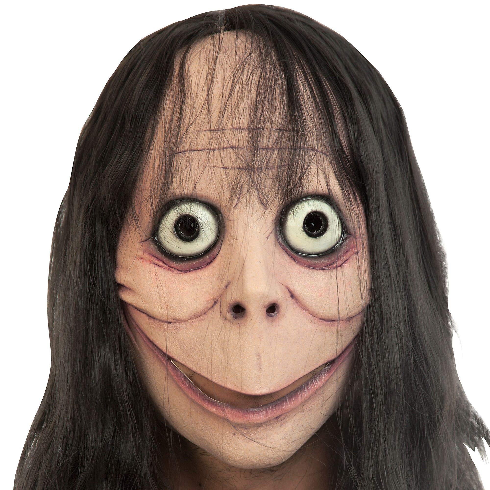 Ghoulish Productions Momo Maska lateksowa, maska Momo. Maska Momo Straszna. Momo Halloween Maska lateksowa. Creepypastas Line. Maska dla dorosłych Jeden rozmiar maska lateksowa, wielobarwny, rozmiar