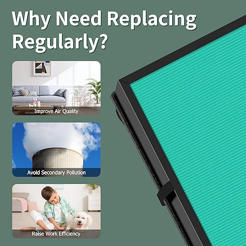 Miniatura 10 de Filtro de repuesto MK04 compatible con purificador de aire AROEVE MK04 MG04JH, versión de caspa de mascotas, paquete de 4