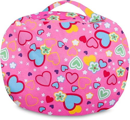 Miniatura 105 de Posh Stuffable - Sillón puff con almacenamiento para niños, contenedor de animales de peluche, organizador de juguetes de niños Lienzo Burbujas Azul