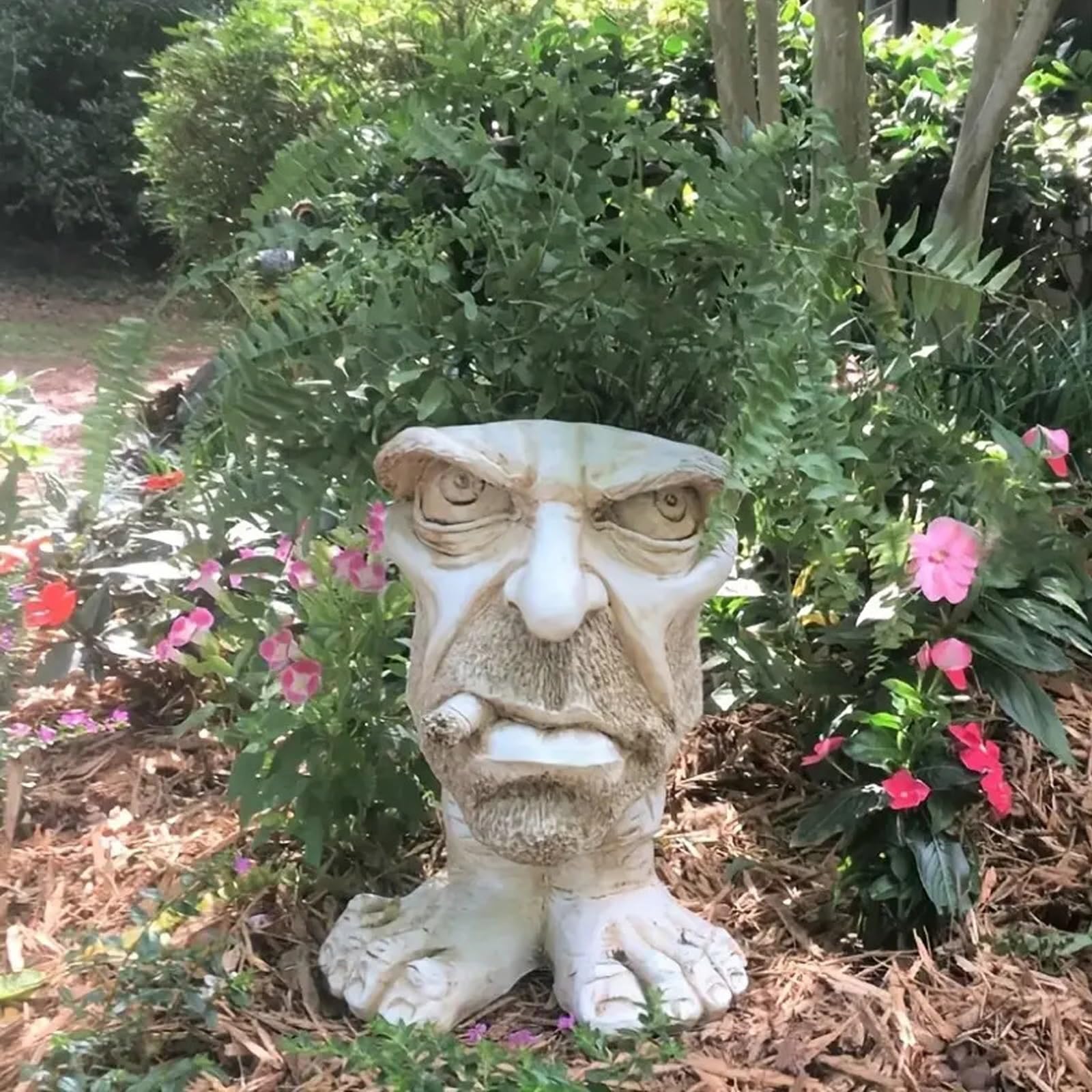 GBKBVTATDK Whimsical Smiley Face Planter with Feet – Unique Funny Plant Pots, Planters for Outdoor Plant for Ferns, Herbs(#4)
