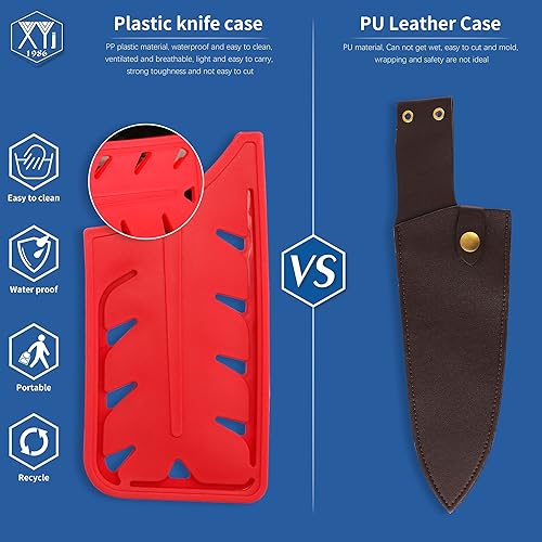Vista 56 de XYJ Juego de 2 fundas de cuchillo de seguridad para cuchillos, protector de borde, funda universal para cuchillos, chef, cuchillo de cerámica