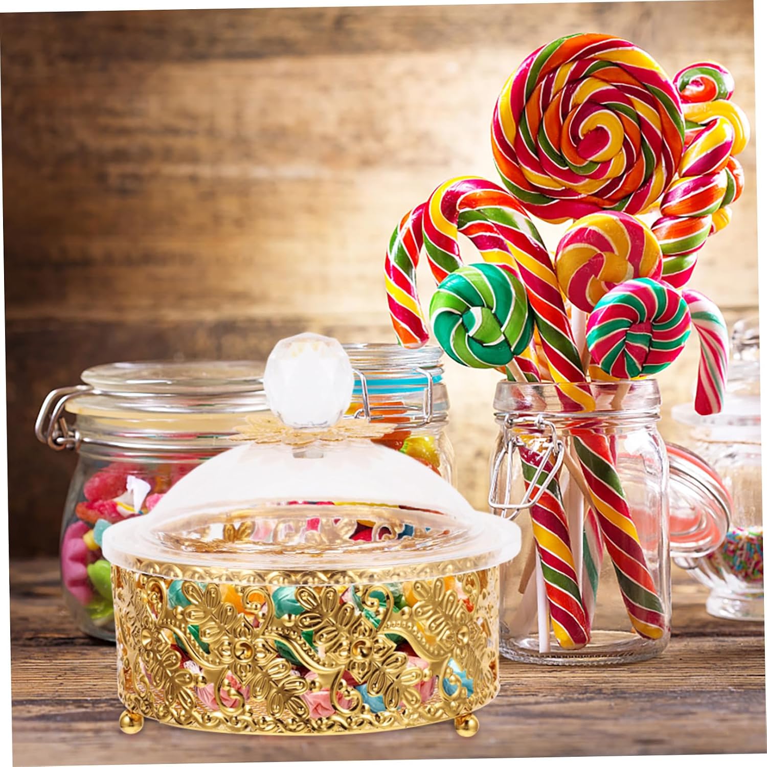 European Style Lidded Candy Box for Snacks and Dried Fruit