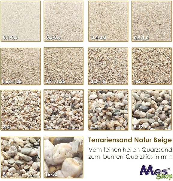 MGS SHOP 25 kg Terrariensand Natur BEIGE weich 0,1-0,3 mm - 3