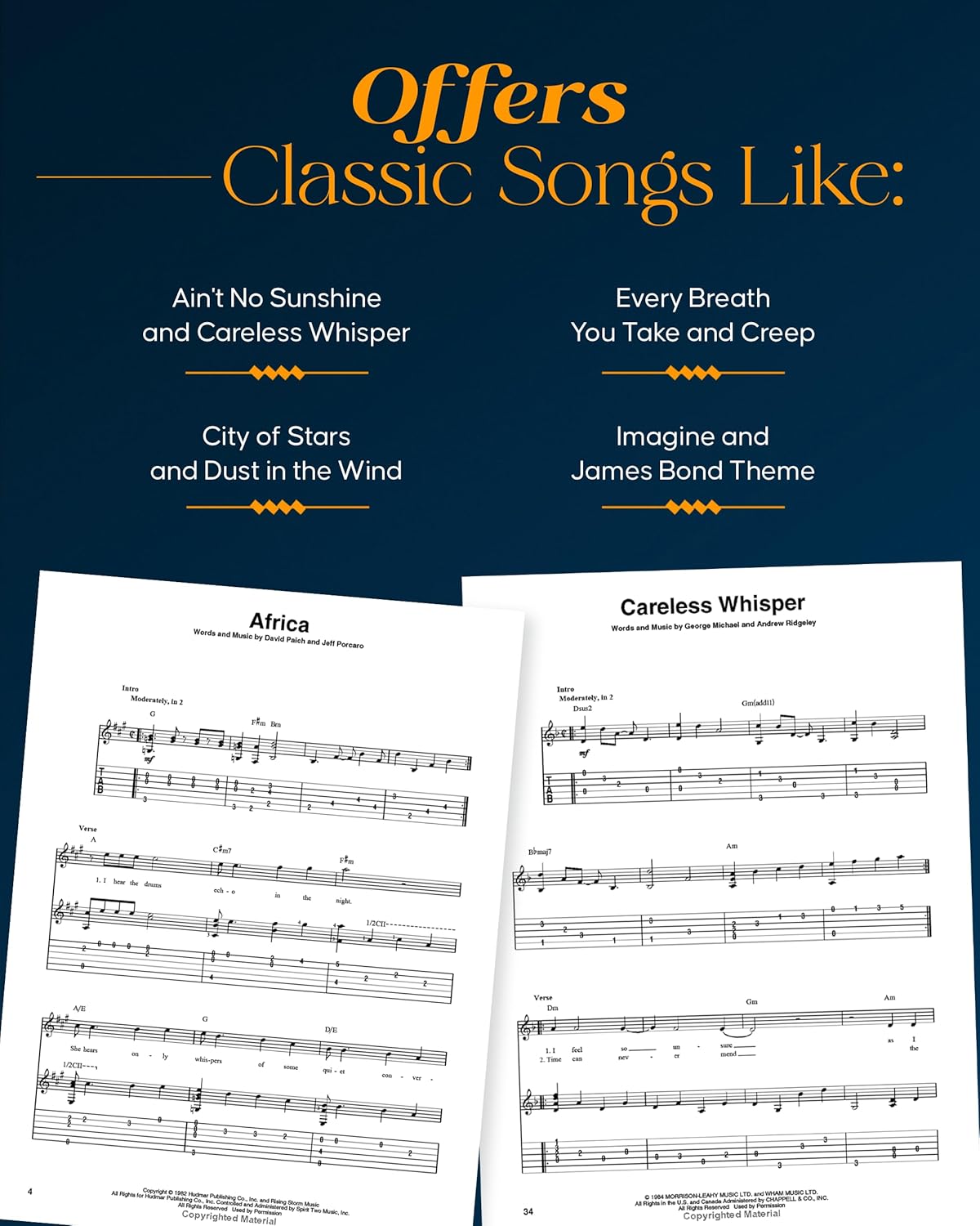 100 Most Popular Songs for Fingerpicking Guitar | Solo Guitar Songbook with Tablature and Standard Notation | Fingerstyle Sheet Music Book for Acoustic Guitarists | For Beginner Student and Teacher - Image 12