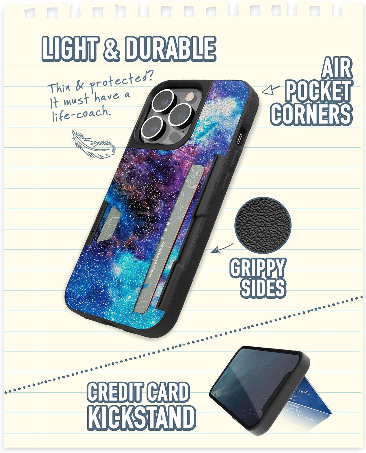 Smartish® iPhone 13 Pro Wallet Case - Wallet Slayer Vol. 2 [Slim + Protective] Credit Card Holder with Kickstand - Chef's Special
