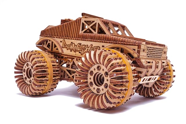 Foto 8 de 8 de Wood Trick Monster Pickup Truck Car Puzzle 3D de Madera - Recorre hasta 5 m