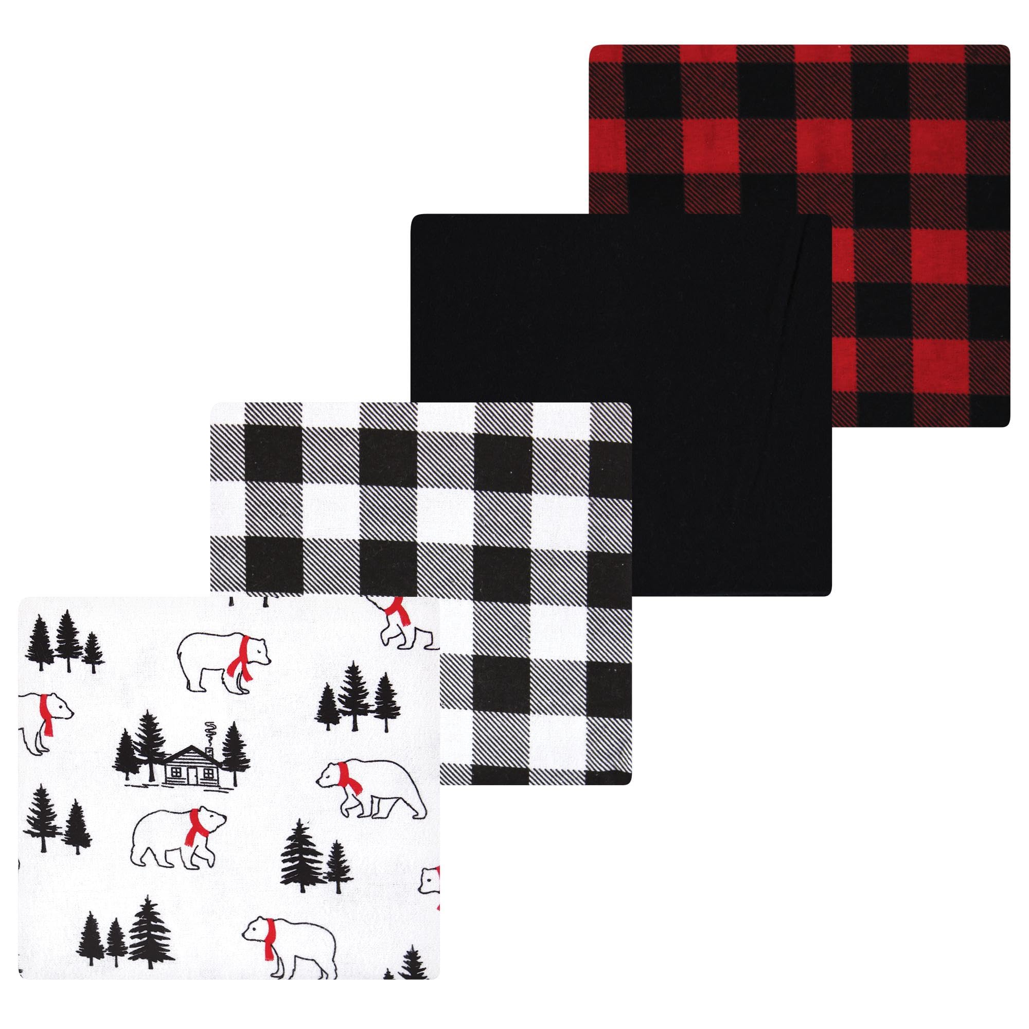 Luvable Friends Little Treasure Flannel Receiving Blankets 4pk