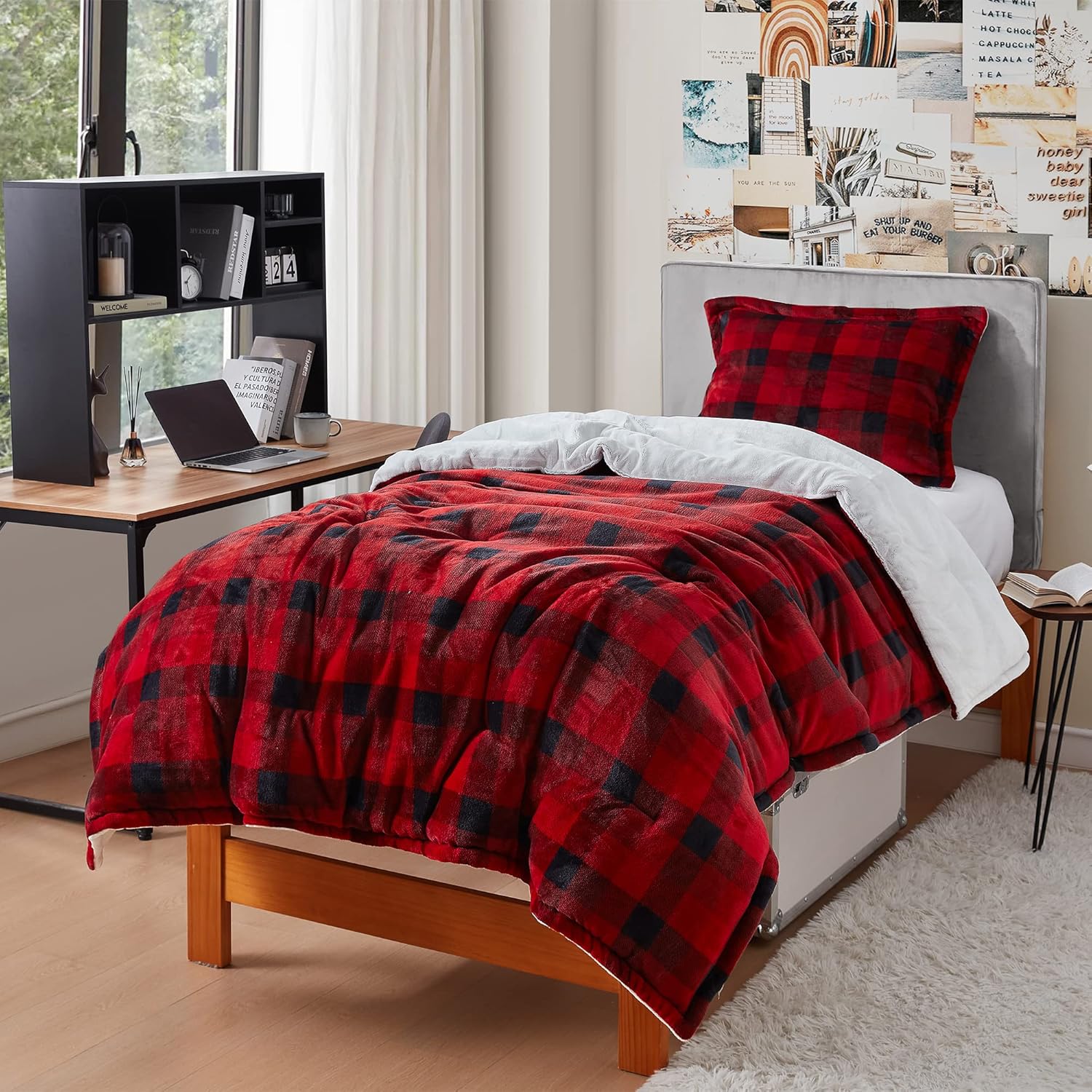 Byourbed Ah, Yes The Scottish Winter - Coma Inducer® Twin XL Comforter Set - Buffalo Plaid