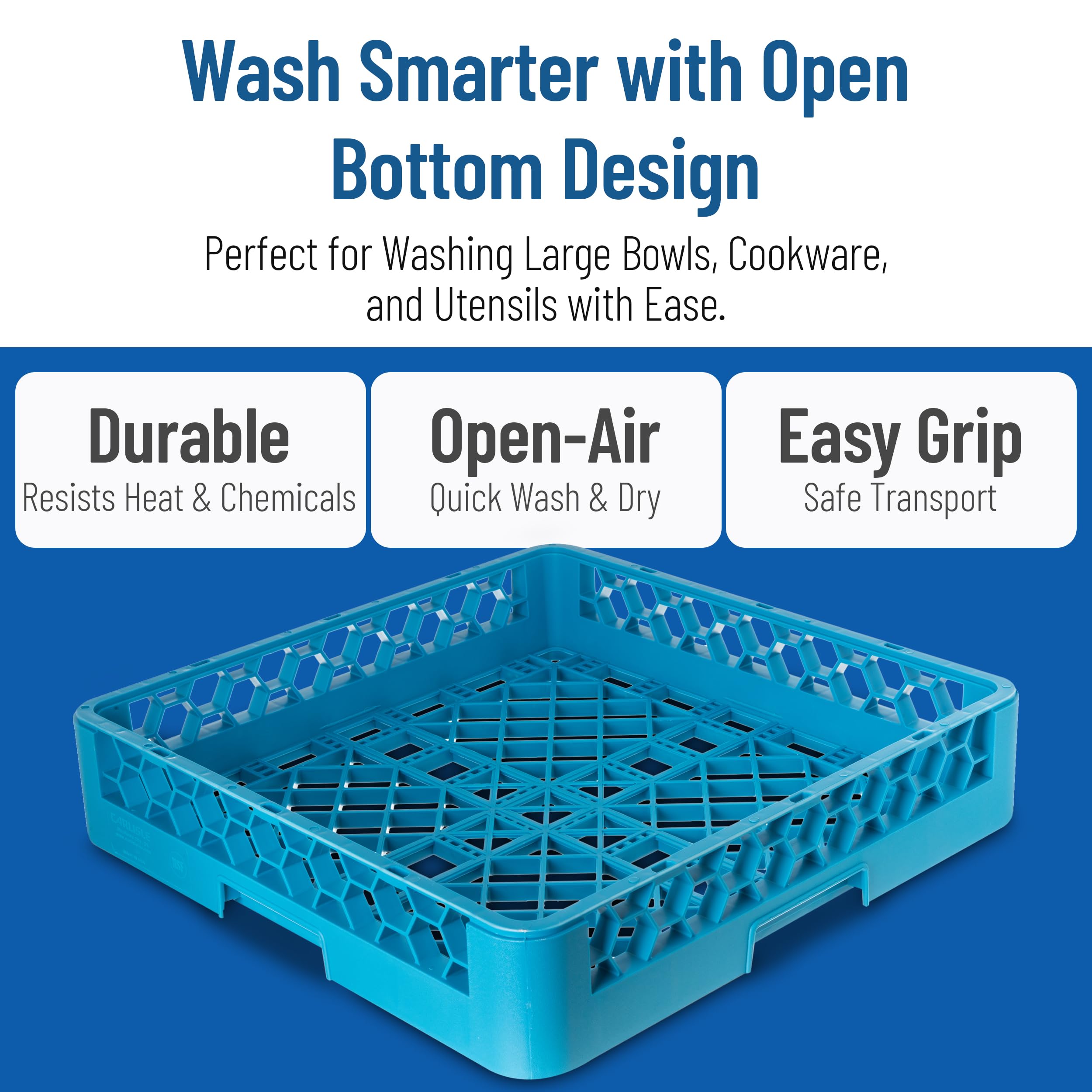 Utopía carb14 Ware lavado/cuenco abierto de Carlisle de, azul (Pack de 6)